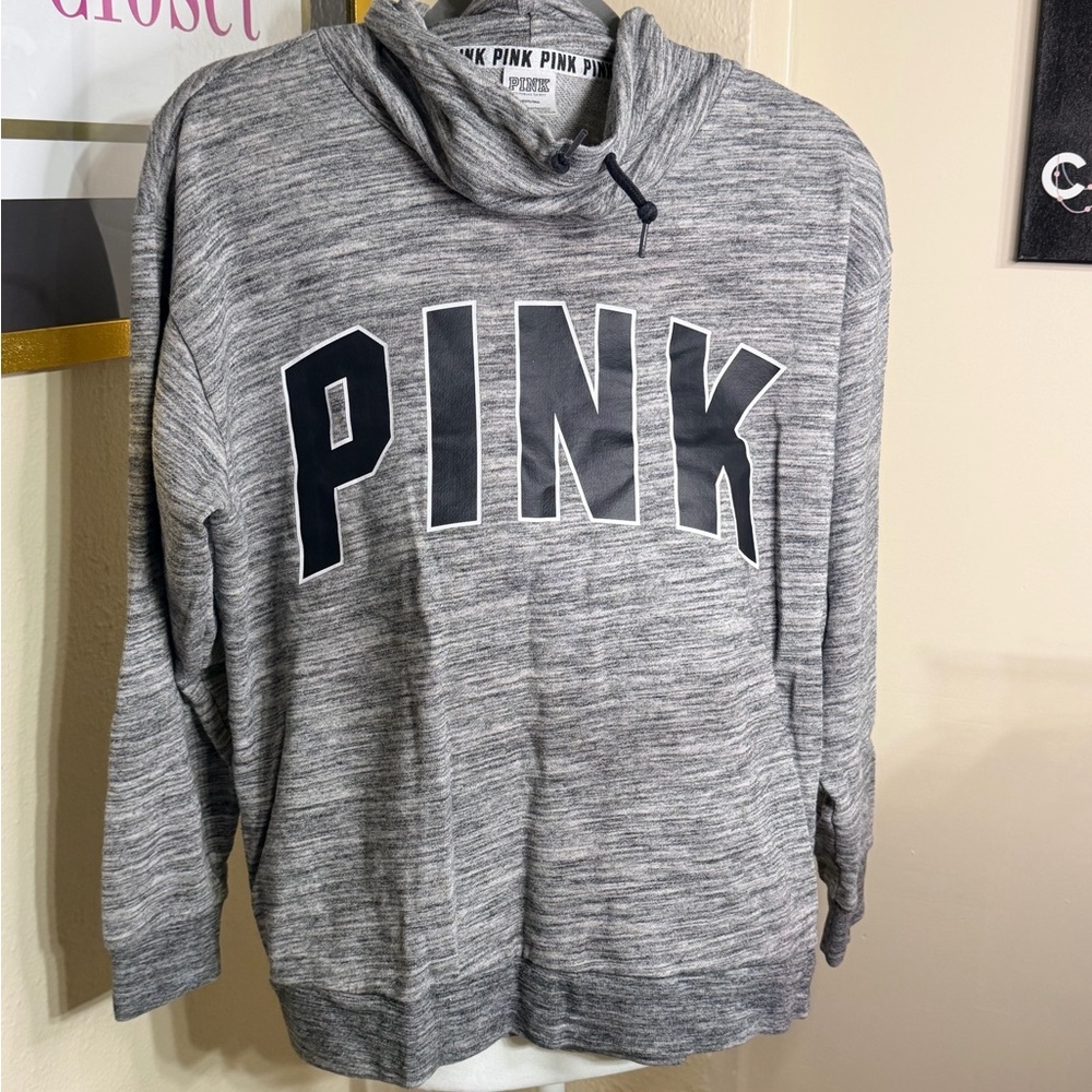 Victoria's Secret‎ PINK Heathered Gray Cowl Neck Sweater